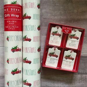 Rae Dunn Christmas Truck Gift Wrap and Tags